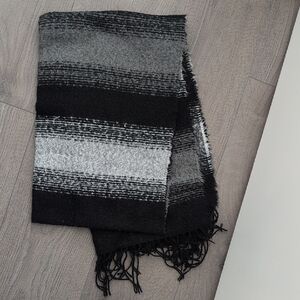 Elegant Black and Gray Men's Scarf
